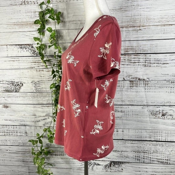 Disney Parks Walt Disney World T Tee Shirt size Small Red White Minnie Mouse - Picture 9 of 12